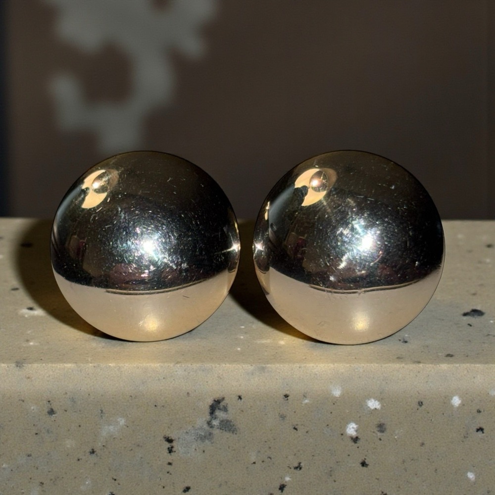 Vintage Silver Tone Dante Cufflinks Dome Round Classic Formal Suit Bullet Back
